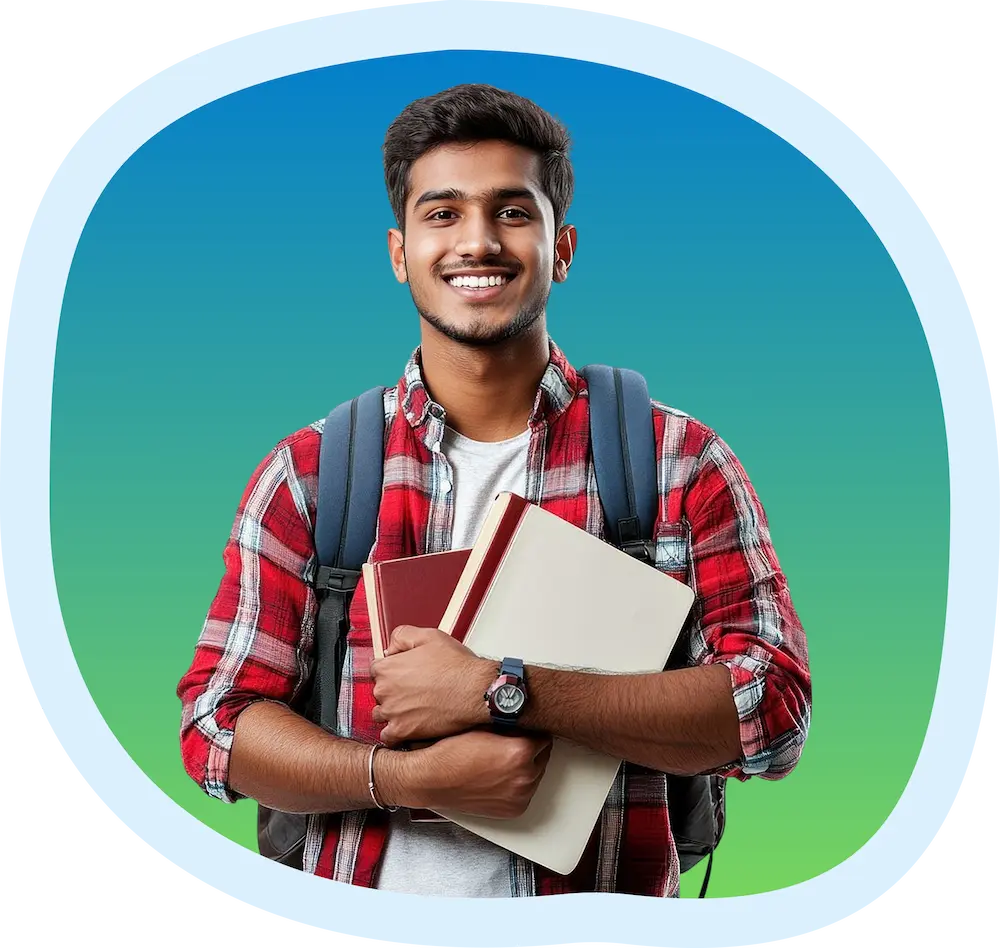 Student with laptop