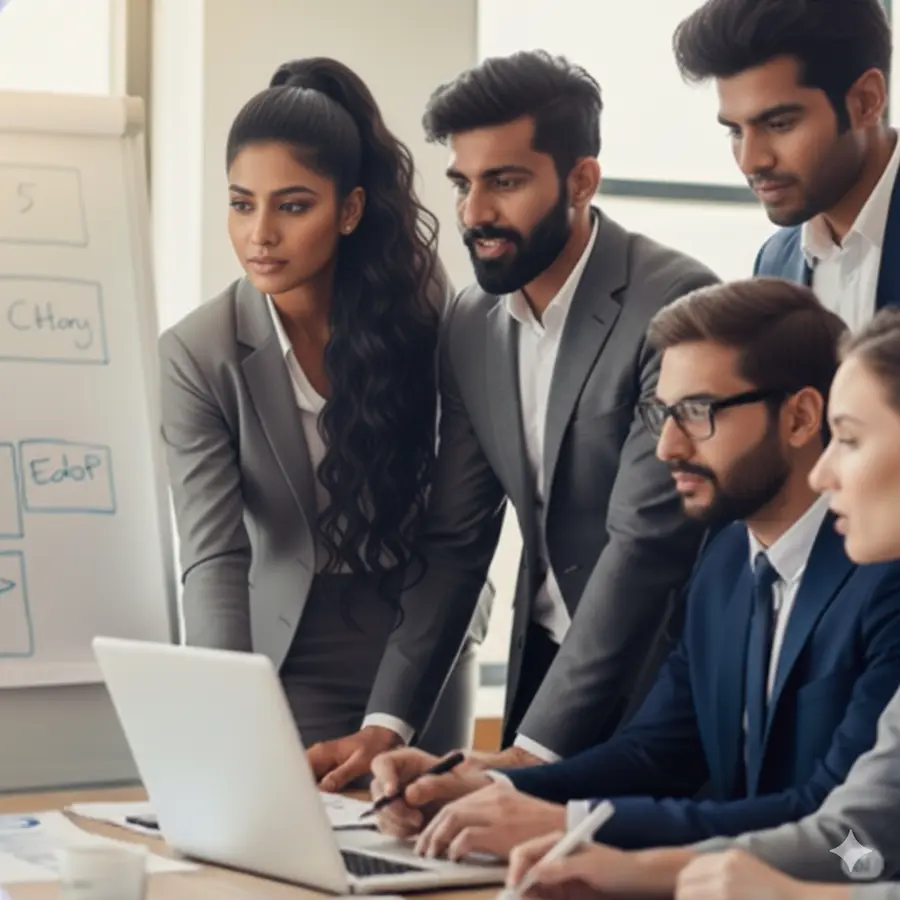 Professional team collaboration